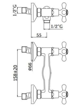 Przejdź do produktu Bateria prysznicowa Retro solo Paffoni Iris IRV168 chrom