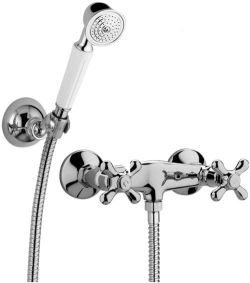 Bateria prysznicowa Retro ze słuchawką prysznicową Paffoni Iris IRV168D chrom