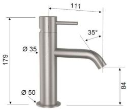 Bateria umywalkowa stojąca Daniel Tokyo Steel SSTX606 stal szczotkowana