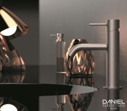 Bateria umywalkowa stojąca Daniel Tokyo Steel SSTX606 stal szczotkowana