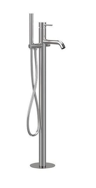 Bateria wannowa wolnostojąca 98 cm ze słuchawką prysznicową Daniel Tokyo Steel SSTX678 stal szczotkowana
