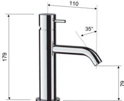 Bateria umywalkowa stojąca 18 cm bez korka Daniel Tokyo TK606 chrom