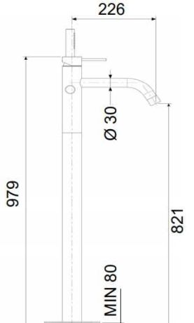 Przejdź do produktu Bateria wannowa wolnostojąca 106 cm ze słuchawką prysznicową Daniel Tokyo TK678 chrom