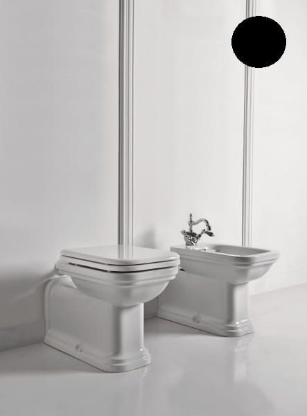 Kerasan Waldorf Czarny bidet stojący złoty 4120K5