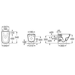 Miska WC wisząca Roca Gap Rimless A34647L000