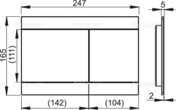 Przycisk spłukujący stal nierdzewna półmat Fun Inox Alcaplast seria Flat