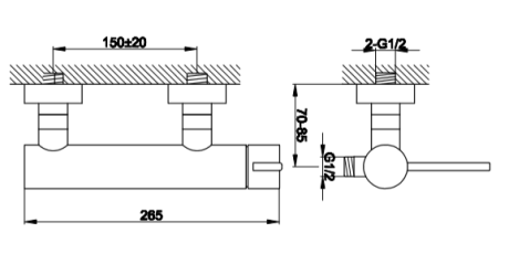 Przejdź do produktu Bateria prysznicowa ścienna Kohlman Dexame QW120D chrom