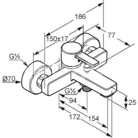 Przejdź do produktu Bateria wannowo - natryskowa Kludi Zenta 386709175  biała