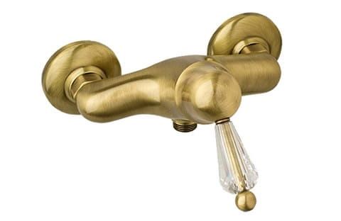 Bateria prysznicowa Retro solo, z kryształem Swarovskiego Giulini Harmony Crystal 9508/S bronzo