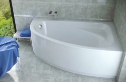 Wanna asymetryczna 150x100 cm Besco Cornea Comfort 150 prawa