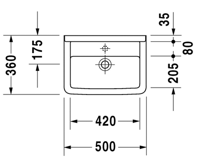Przejdź do produktu Umywalka Med 50x36cm, Duravit Starck 3 030750