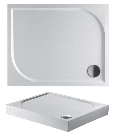 Brodzik prostokątny płaski 120x90 cm z konglomeratu Riho Kolping D004009005 biały