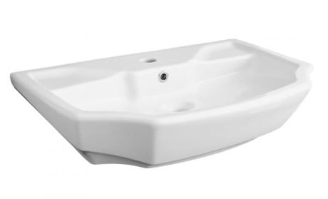 Przejdź do produktu Umywalka ceramiczna 60x45 cm wisząca geometryczna designerska  AquaDuo Fracture WB_ML