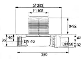 Przejdź do produktu Odpływ punktowy 10x10 cm super płaski kompletny Tecedrianpoint S110 3601100