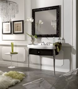 Kerasan Retro szafka podumywalkowa 100x54,5 cm czarny/chrom 7363K3