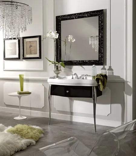 Kerasan Retro szafka podumywalkowa 100x54,5 cm czarny/chrom 7363K3