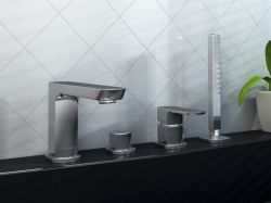  Bateria wannowa 4-otworowa Kohlman Foxal QB244F chrom