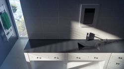 Umywalka konglomeratowa na indywidualny wymiar z komorą Edge 48x30 z odpływem liniowym