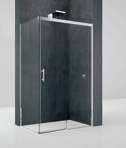 Novellini Kali Kabina prysznicowa 140x80 cm, drzwi przesuwne KALIPH136-1B + ścianka stała KALIFH78-1B