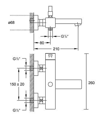 Przejdź do produktu Bateria prysznicowo-wannowa Steinberg seria 120 chrom 1201100