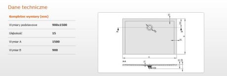 Przejdź do produktu Sanplast Space Mineral B-M/SPACE Brodzik prostokątny 90x150 cm 645-290-0580-01-000