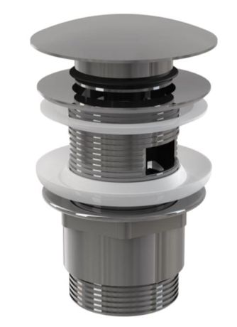 Przejdź do produktu Spust umywalki klik-klak 5/4'' metalowy, z przelewem Alcaplast A390