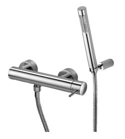 Bateria prysznicowa ścienna ze słuchawką prysznicową Paffoni Light LIG168DCR chrom