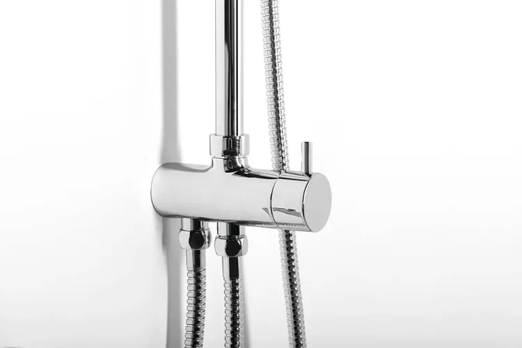 Zestaw prysznicowy z okrągłą deszczownicą 30 cm i baterią ścienną kompletna Sapho 1202-13+5884 chrom