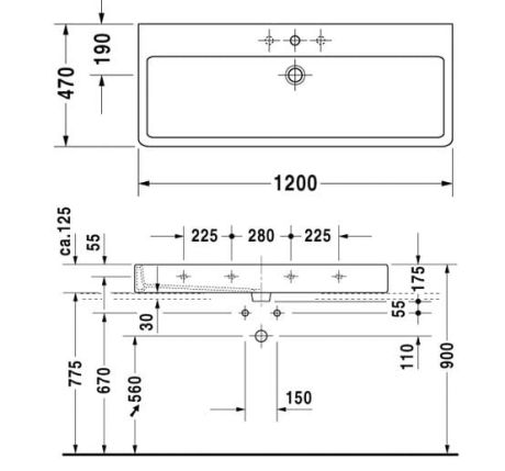 Przejdź do produktu Umywalka klasyczna 120x47 cm Vero Duravit 045412