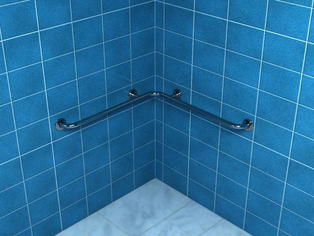Uchwyt łazienkowy dla osób niepełnosprawnych kątowy, poziomy, ścienny 75x75 cm stal nierdzewna mat Makoinstal PSM 136