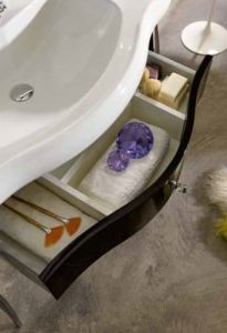 Kerasan Retro szafka podumywalkowa 100x54,5 cm czarny/złoto 7363K4