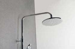 Zestaw prysznicowy z okrągłą deszczownicą 20 cm, baterią i słuchawką prysznicową kompletna Sapho R139 chrom