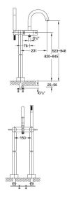 Bateria wannowa stojąca Steinberg seria 120 chrom 1201162