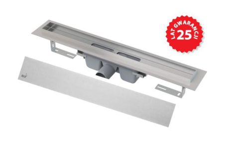 Przejdź do produktu Odpływ liniowy 100 cm z rusztem POSH Alcaplast APZ6-950+POSH-950 stal mat