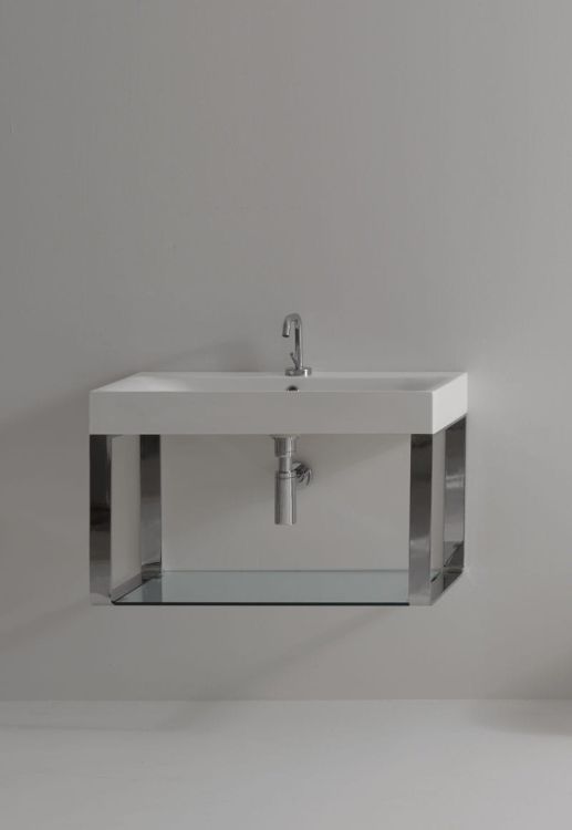 Kerasan Cento zawieszany stelaż do umywalki 140x45 cm chrom 9128K1