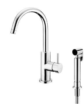 Przejdź do produktu Bateria kuchenna 35 cm z obracaną wylewką i prysznicem Sapho Jume JS6771 chrom