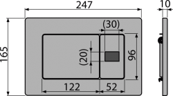 Przycisk spłukujący bezdotykowy szary M279S Alcaplast