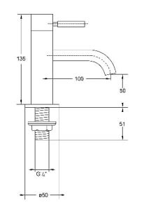 Bateria umywalkowa Steinberg seria 100 chrom 1002500 