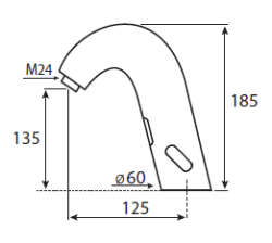 Bateria umywalkowa elektroniczna Vedo V2C6002 