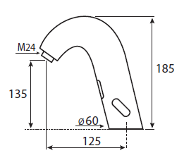 Bateria umywalkowa elektroniczna Vedo V2C6002 