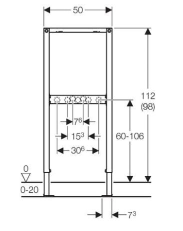 Przejdź do produktu Stelaż podtynkowy Geberit Duofix do baterii natynkowej, H112 kod 111.740.00.1