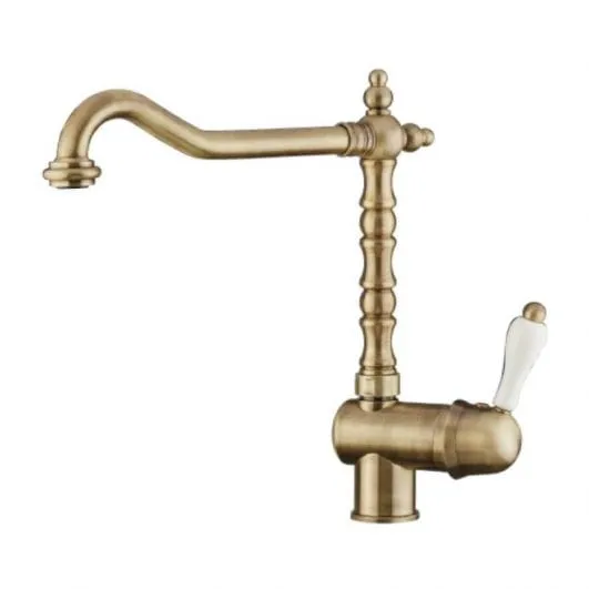 Bateria zlewozmywakowa mieszakowa Retro Giulini Praga 7520 bronzo