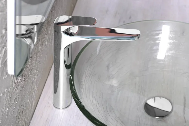 Bateria umywalkowa 31 cm wysoka z długą wylewką Sapho Corneli CE07 chrom