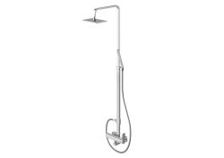 Zestaw prysznicowy z deszczownicą 20x15 cm Kohlman Foxal QW276F chrom