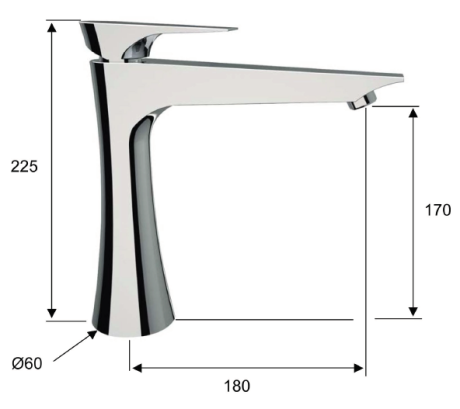 Przejdź do produktu Bateria umywalkowa 23 cm wysoka Sapho Axamite AX06 chrom
