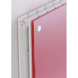 Grzejnik pokojowy podwójny Komex 60x59,5 cm z osłoną szklaną Victoria