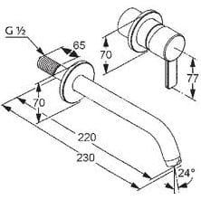 Przejdź do produktu Bateria umywalkowa podtynkowa chrom Kludi Zenta  382450575