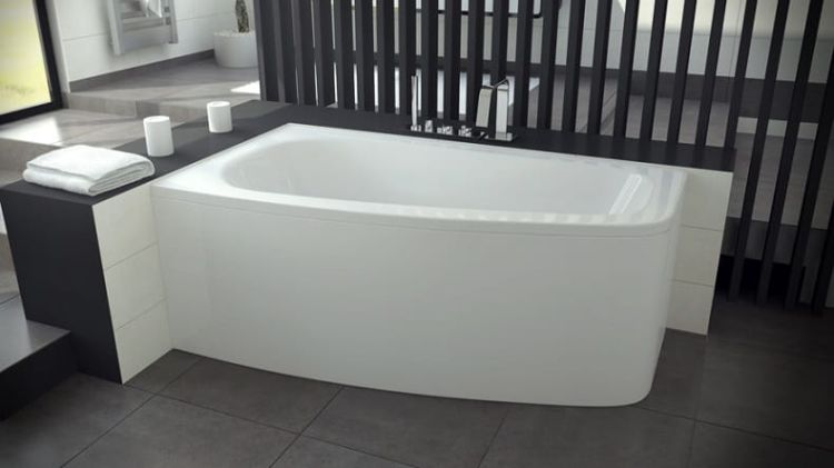 Wanna asymetryczna 150x80 cm Besco Luna 150 lewa