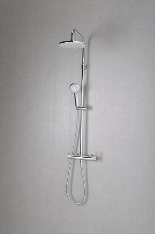 Przejdź do produktu Zestaw prysznicowy z okrągłą deszczownicą 23 cm i baterią ścienną Sapho Espada ES139 chrom