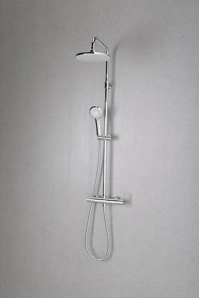 Zestaw prysznicowy z okrągłą deszczownicą 23 cm i baterią ścienną Sapho Espada ES139 chrom